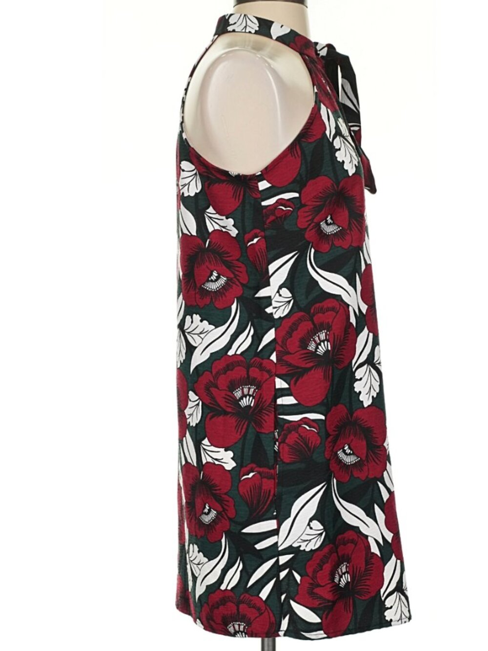 Lulus Sleeveless Halter Shift Mini Dress In A Vibrant Floral Print - Size S - Picture 4 of 9